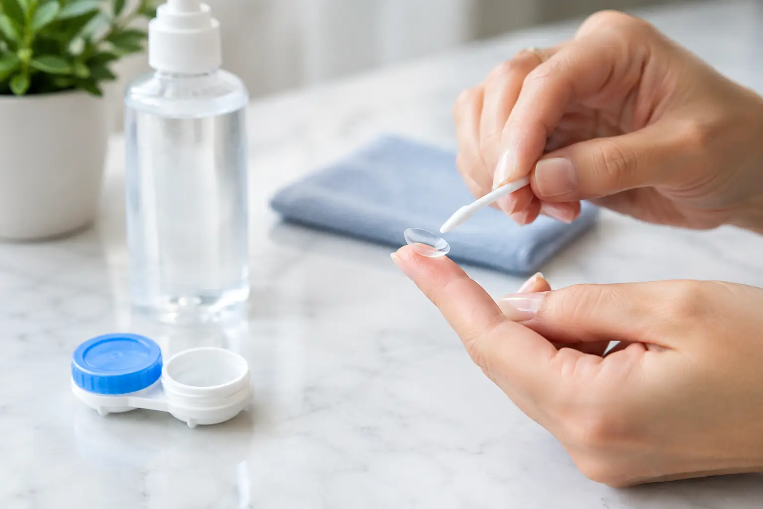 Lens Solution: How to Clean Contacts Safely